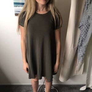 Green t shirt dress